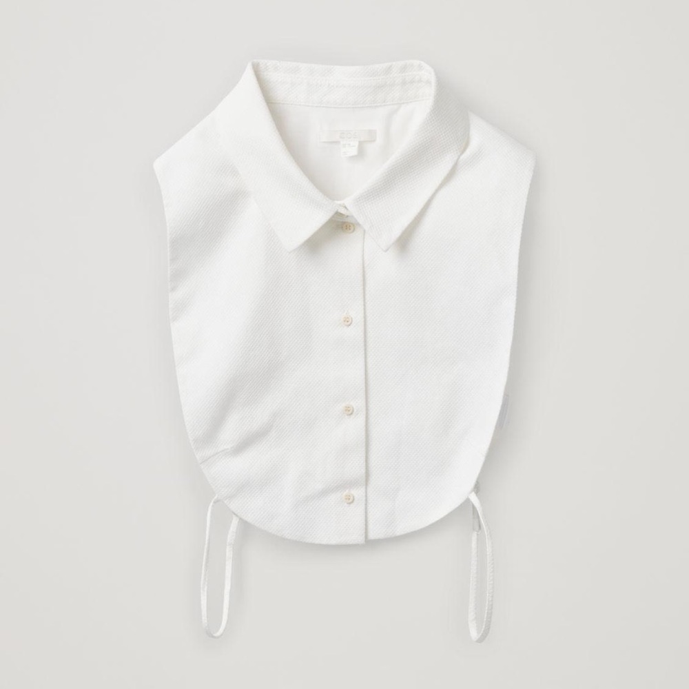 COS textured bib shirt dickey
